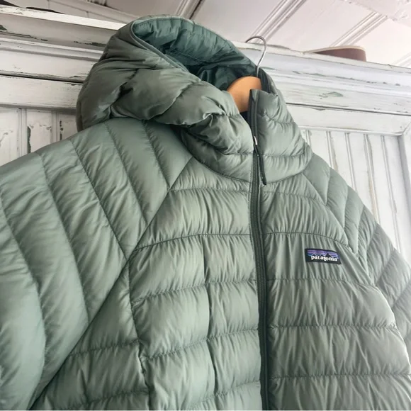 EUC Patagonia Down Sweater Puffer Jacket women’s sage green blue XXL good 4 XL - Picture 5 of 11